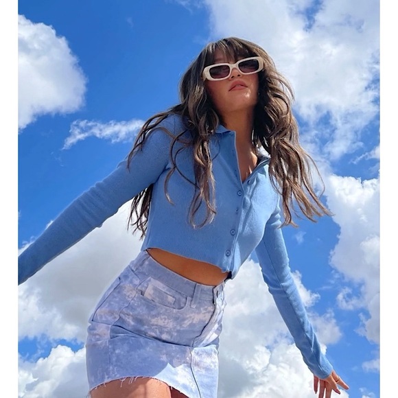 Princess Polly Tops - Princess Polly Blue Downtown Top